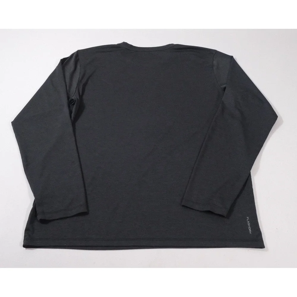 The North Face Shirt Mens L‎ Gray FlashDry Long Sleeve Training Shoulder Vents